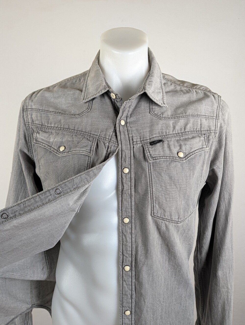 G-Star Raw Men's Military-Inspired Snap Front Utility Shirt